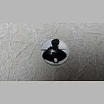 cabochon rond en verre 25mm chat 009 