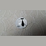 cabochon rond en verre 20mm chat 004 