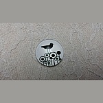 cabochon rond en verre 20mm oiseaux 018 
