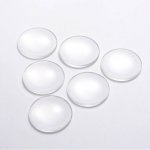 Cabochon Rond 40 mm en verre transparent R016-40