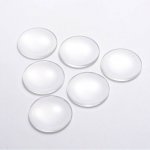 Cabochon Rond 40 mm en verre transparent R016-40