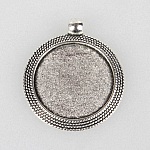 2 supports cabochons de 25mm argent, pendentifs cabochons 71AS