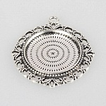 2 supports cabochons de 25mm argent, pendentifs cabochons 63AS 