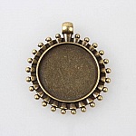 2 supports cabochons de 25mm bronze, pendentifs cabochons 84AB 