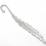 Marque page N°01 plume Argent Clair