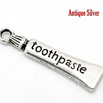 Breloque Tube Dentifrice Argent