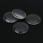 Cabochon Rond 58 mm en verre transparent