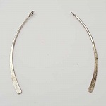 Barre Tige Courbé En Métal Argenté 1 anneau N°01 Argent