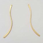 Barre Tige Courbé En Métal Argenté 1 anneau N°02 Doré