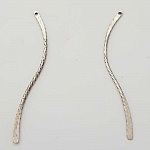 Barre Tige Courbé En Métal Argenté 1 anneau N°03 Argent