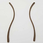 Barre Tige Courbé En Métal Argenté 1 anneau N°03 Bronze