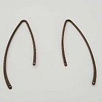 Barre Tige Courbé En Métal Argenté 2 anneaux N°04 Bronze