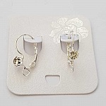 Support Boucle d'oreille Dormeuse N°100 x 1 Paire Argent