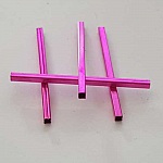 10 Tubes Carrés 40 mm Rose