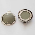 Pendentif N°001-F en Alliage Rond Gris