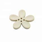 Fleur Orchidée résine 4 trous 40 x 3 mm Beige 02