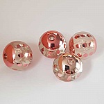 Perle ronde plastique fantaisie rouge 18 mm N°04