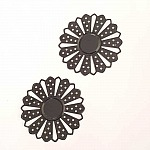 Breloque Fleur Métal N°170 Noir