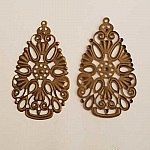 Breloque Fleur Métal N°172 Bronze