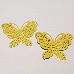 Breloque papillon N°22 Jaune 35 x 27 mm