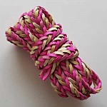 1 Mètre Lanière cuir tressé 10 mm Multicolore N°01