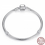Bracelet Argent 925 Fermoir Clip 17 cm