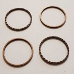 Perle rondelle plate anneau intercalaire métal argenté 056 Cuivre
