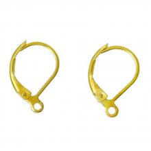 Support Boucle d'oreille Dormeuse N°17 Plaqué Or 18K