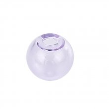 1 Boule en verre ronde à remplir de 12mm Violet