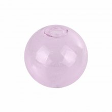 1 Boule en verre ronde à remplir de 12mm Rose