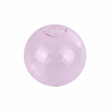 1 Boule en verre ronde de 16mm Rose à remplir