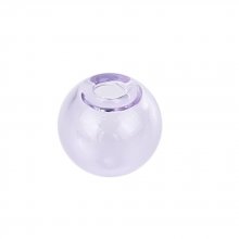 10 Boules en verre ronde de 12mm Violet à remplir