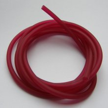 1 mètre cordon Pvc Creux 5 mm Bordeaux