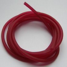 1 mètre cordon Pvc Creux 5 mm Fushia Foncé