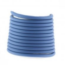 1 mètre cordon Pvc Creux 4 mm Bleu Marine Pastel