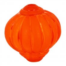 Perle Lucite Forme Lampion Striée Orange