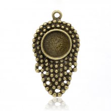 1 support cabochon 12 mm N°09 Bronze