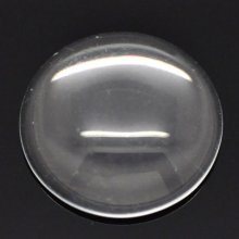 Cabochon Rond 16 mm en verre loupe transparent N°06