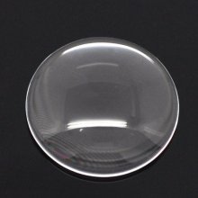 Cabochon Rond 20 mm en verre loupe transparent N°08