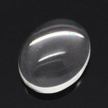 Cabochon Ovale 08 x 10 mm en verre loupe transparent N°15 par 2 pièces