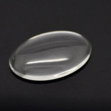 Cabochon Ovale 25 x 35 mm en verre loupe transparent N°20