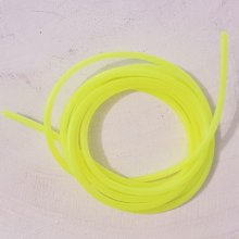 1 mètre de cordon pvc creux de 2 mm Jaune Fluo.