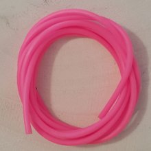 1 mètre de cordon pvc creux de 2 mm Rose.