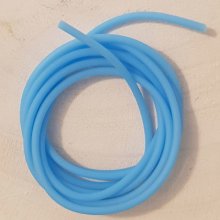 1 mètre de cordon pvc creux de 2 mm Turquoise.