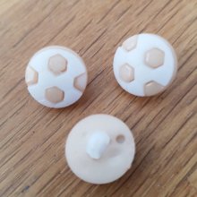 Bouton fantaisie à motifs pour enfants ballon de foot N°05 beige