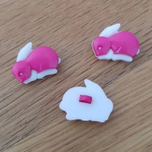 Bouton fantaisie à motifs pour enfants lapin N° 02