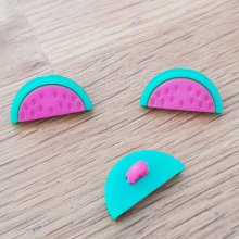 Bouton fantaisie à motifs pour enfants pastèque N° 05 fushia