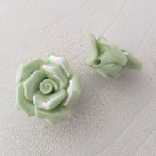 Fleur Faïence 20 mm N°02-10 Vert turquoise