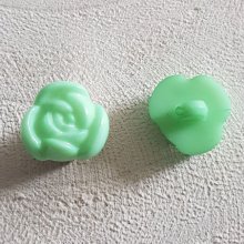 Boutons fantaisie, enfants, bébés Motif Fleur N°01-02 Vert 01