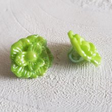 Boutons fantaisie, enfants, bébés Motif Fleur N°02-02 Vert